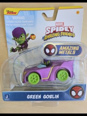 Marvel Spidey Amazing Friends Green Goblin Car Jada Metals Diecast Toy NIP